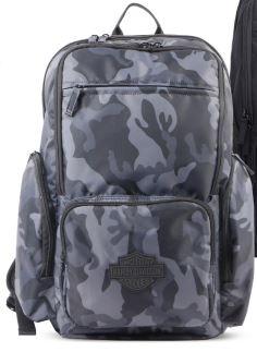 Harley-Davidson® Bar & Shield Crinkle Nylon Water-Resistant Backpack - Camo