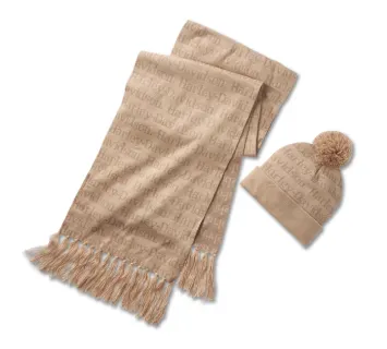 Harley-Davidson®Beanie & Scarf Gift Set - Silver Mink